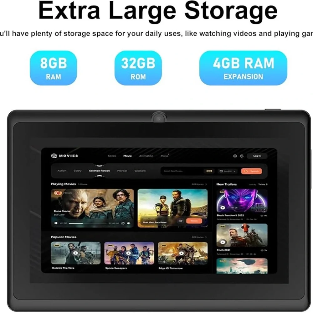 7-Inch Black Tablet